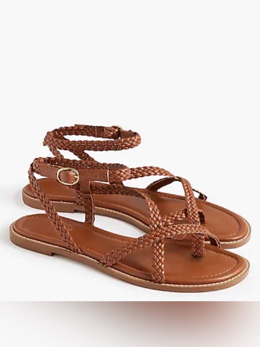J.Crew Factory Braided Strappy Sandals